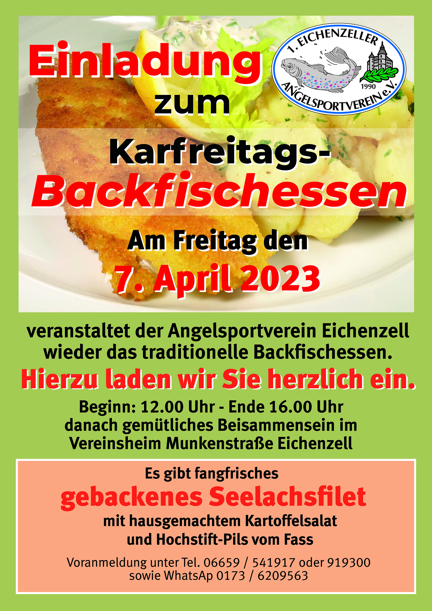 Backfischessen Angelsportverein Eichenzell Bild 1