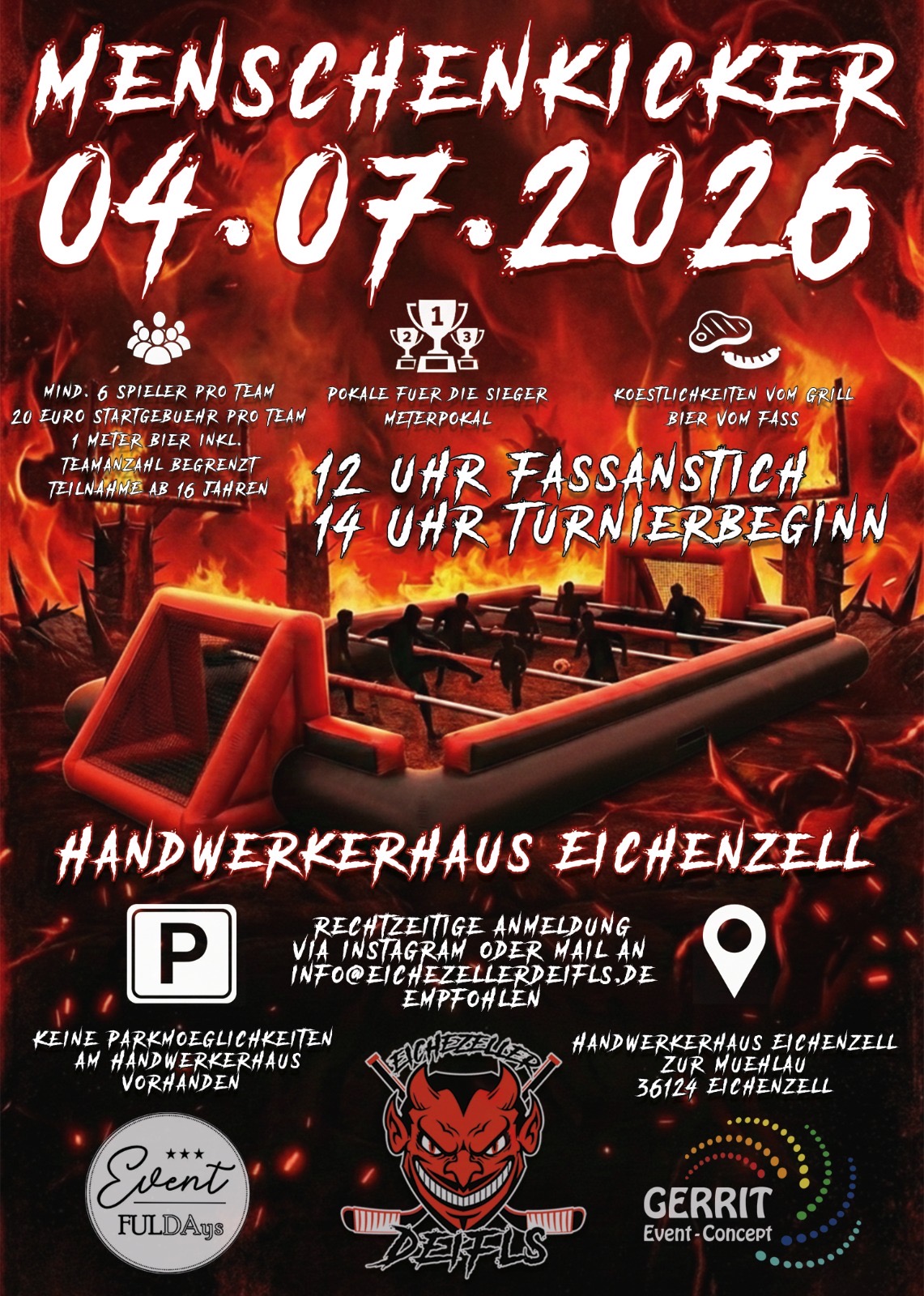 Menschenkicker Turnier Eichezeller Deifls Bild 1