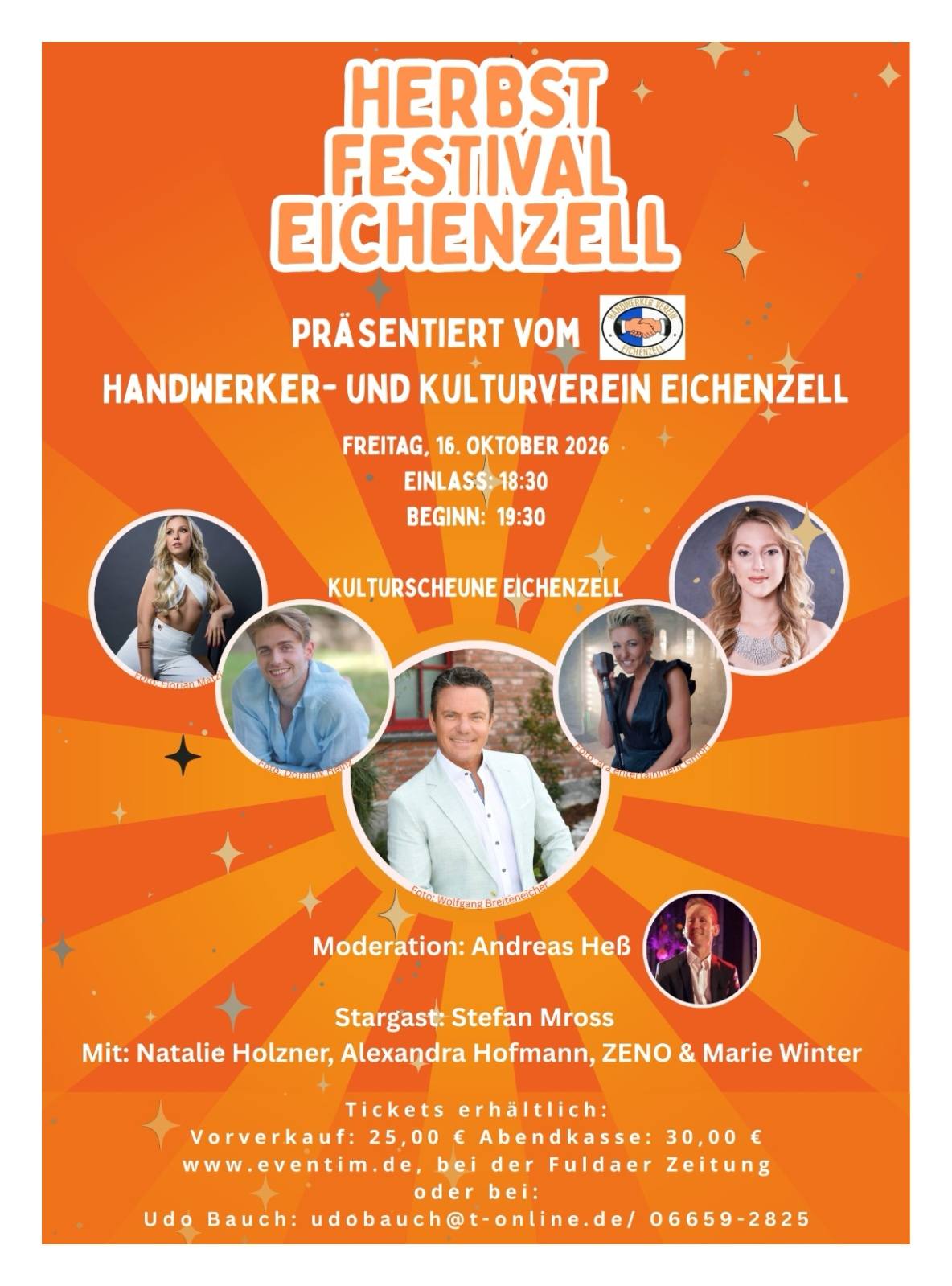 Eichenzeller Herbstfestival 2026 mit Stargast Stefan Mross Bild 1