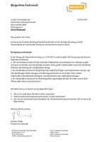 Anfrage der Bürgerliste - Energiesparmaßnahmen