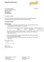 Anfrage der Bürgerliste - Flüchtlingsunterkünfte