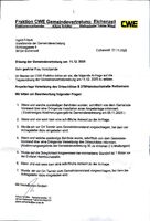 Anfrage der CWE Fraktion - Ampelanlage Rothemann