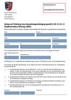 Antrag orangefarbener Parkausweis