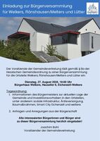 Einladung Bürgerversammlung in Welkers