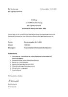 Einladung zur 1. öffentlichen Sitzung des Jugendparlaments 2025-2027