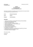 Einladung zur 5. öffentlichen Sitzung 2021-2023