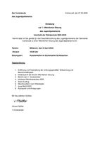 Einladung zur 7. öffentlichen Sitzung des Jugendparlaments 2023-2025