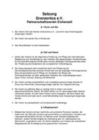 Grenzenlos e.V. Satzung