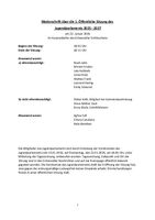 Niederschrift über die 1. öffentliche Sitzung 2025-2027