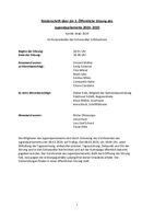 Niederschrift über die 3. öffentliche Sitzung des Jugendparlaments