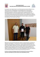 Übergabe der Ernennungsurkunde als Sport-Coach