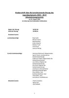 Wiederholungstermin - Niederschrift über die konstituierende Sitzung 2025-2027