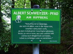 Albert-Schweitzer-Naturfreund-Schild