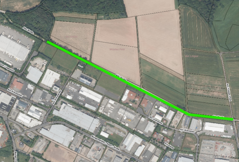 Feldweg Industriegebiet Welkers