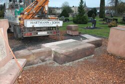 Fundamentarbeiten am alten Friedhof