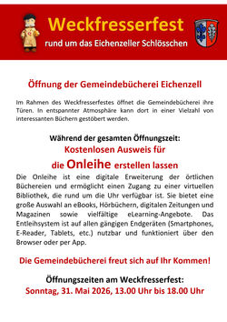 Plakat_Öffnung_Gemeindebücherei_Weckfresserfest_2026