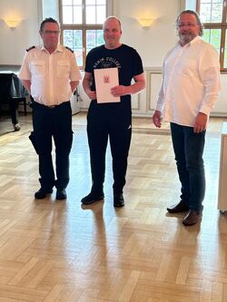 Silbernes Brandschutzehrenzeichen 25 Jahre Daniel Schleicher