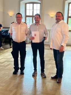 Silbernes Brandschutzehrenzeichen 25 Jahre Marco Schlender