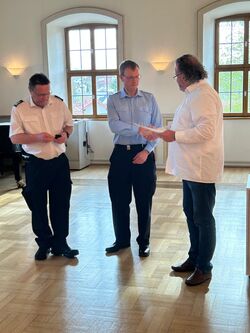 Silbernes Brandschutzehrenzeichen 25 Jahre Sebastian Gerst