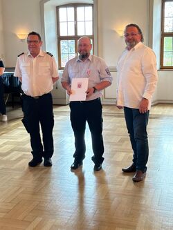 Silbernes Brandschutzehrenzeichen 25 Jahre Stefan Enders